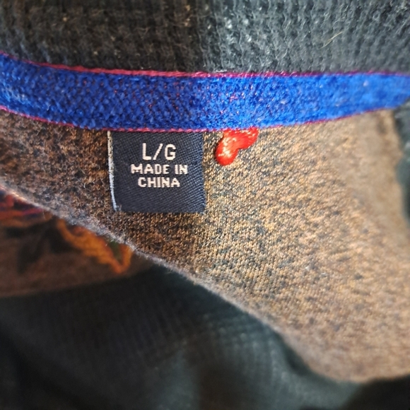 Robert Graham Quarter Zip Pop Over Sweater Size Large - Picture 7 of 8